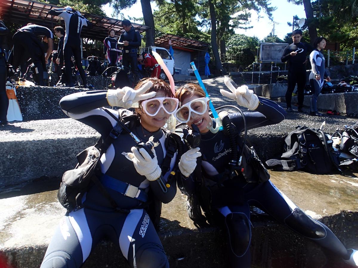 城ヶ崎海岸・伊豆海洋公園でいよいよ体験ダイビングをスタートするゲスト