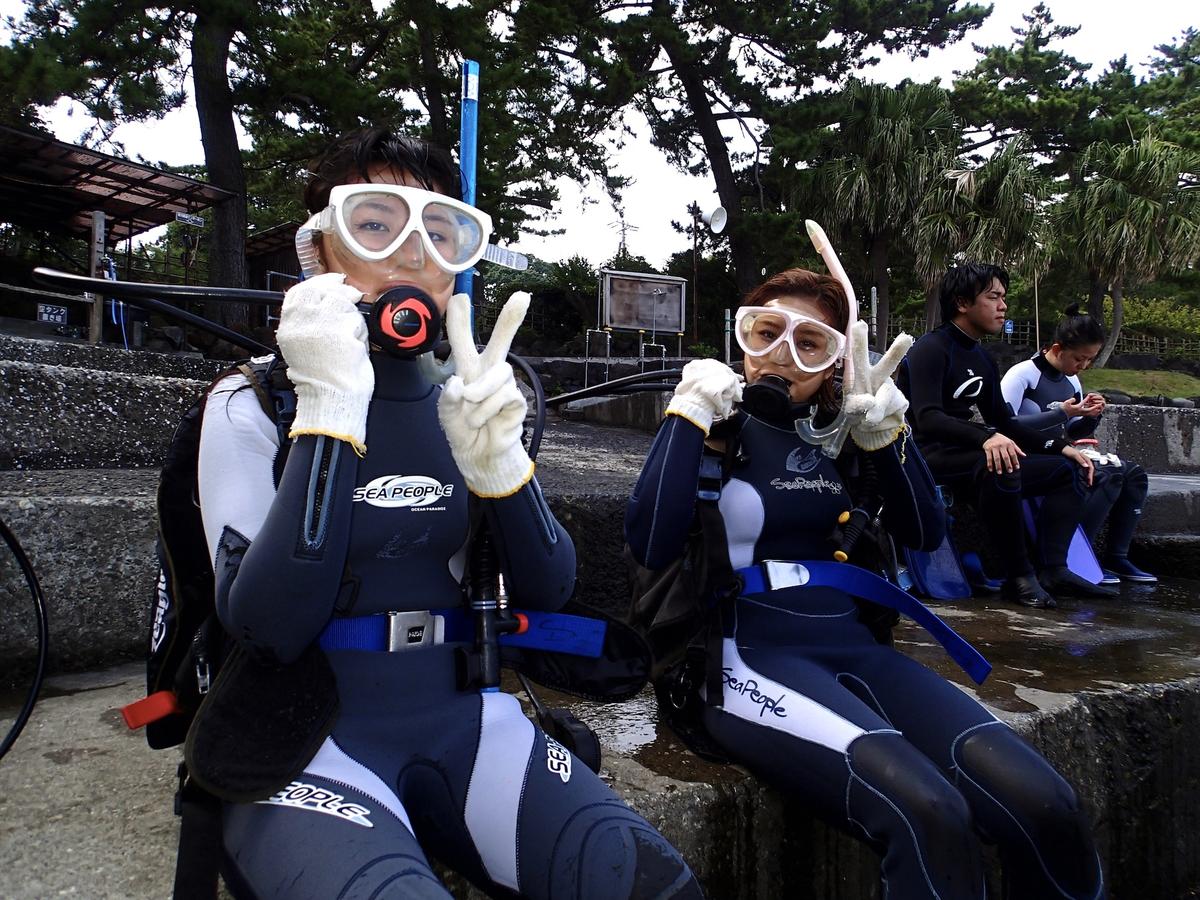 Beginner enjoying a first dive on the Izu Peninsula, Japan